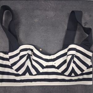 kate spade Black & White Striped Bustier Bralette
